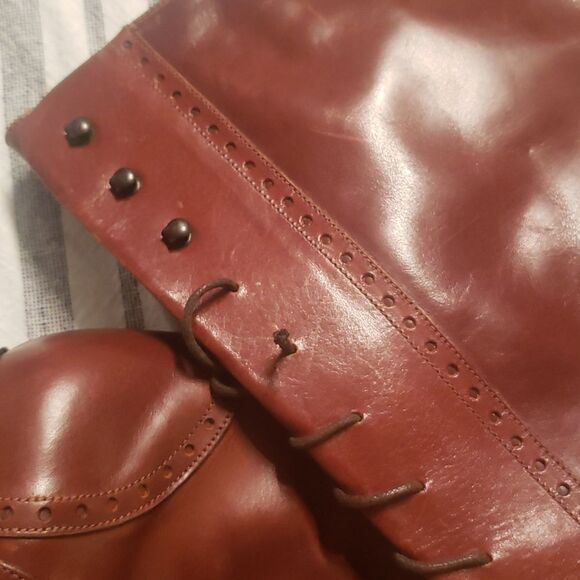 TREMP Made In Italy Brown Leather Lace Up Boots👢 - Picture 12 of 16